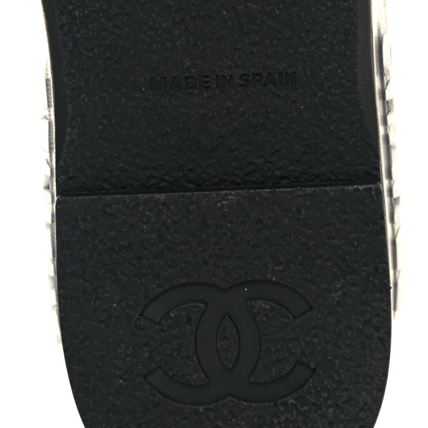 Chanel Lambskin Quilted CC Espadrille Slip On Sandals 38 Black 6 of 10