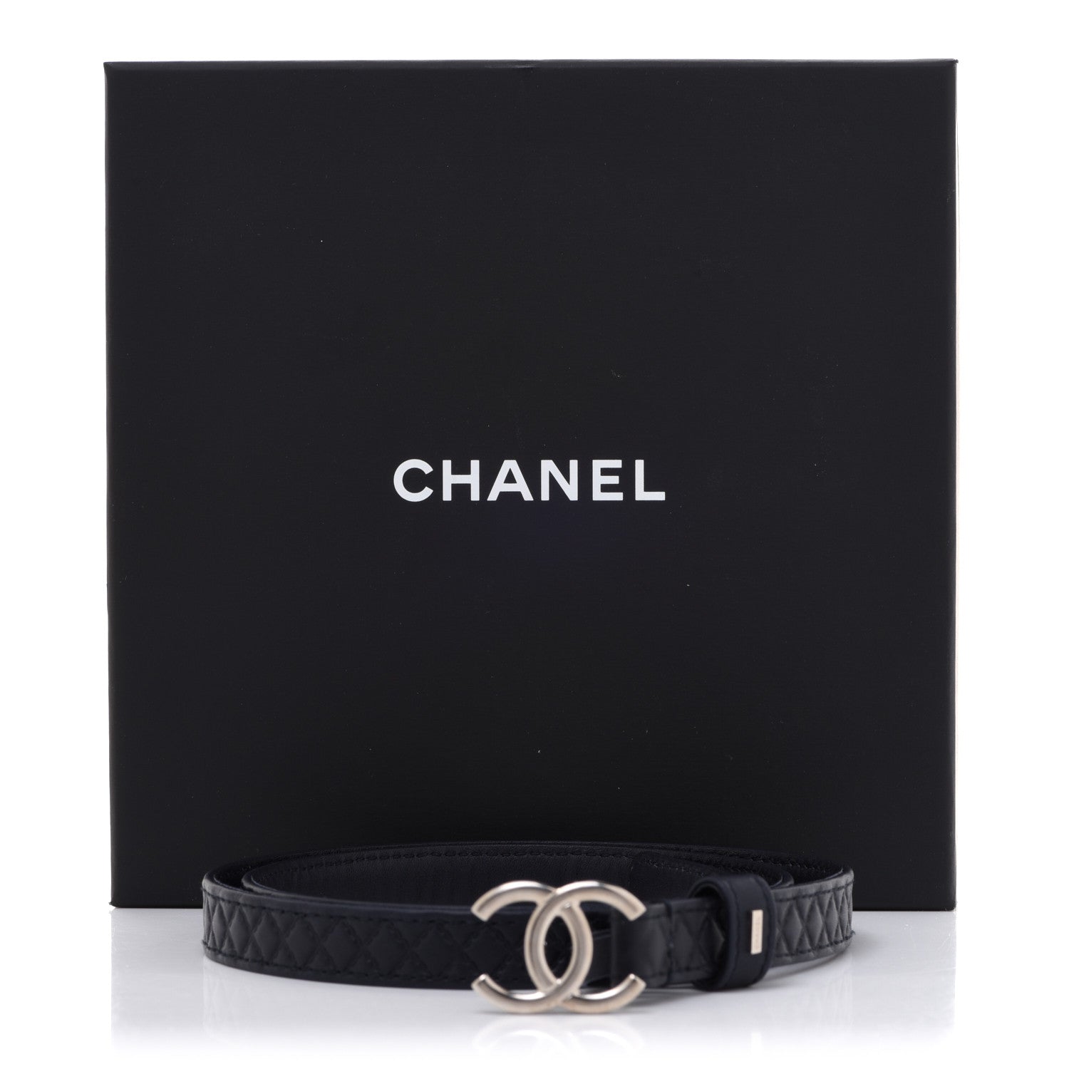 Chanel Calfskin Quilted CC Belt 70 Navy 8 of 8
