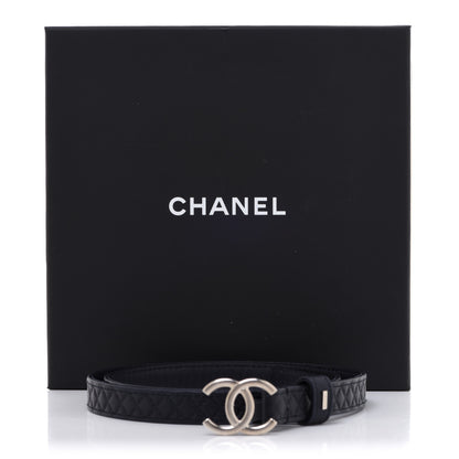 Chanel Calfskin Quilted CC Belt 70 Navy 8 of 8