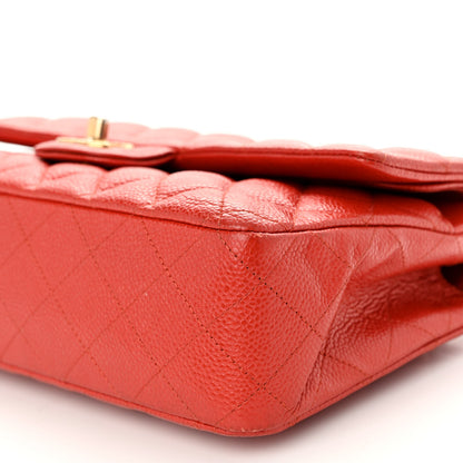Chanel Caviar Quilted Medium Double Flap Red 10 of 11