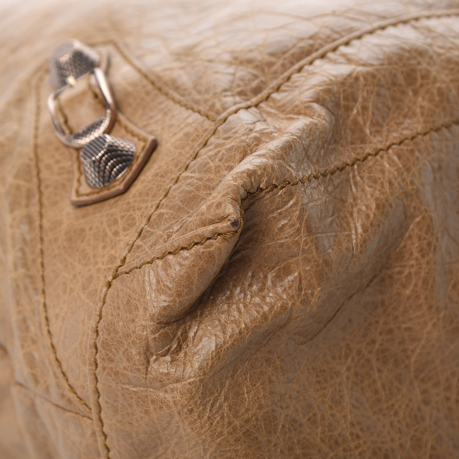 Balenciaga Agneau Giant 12 Rose Gold Hardware Day Hobo Havana Brown 8 of 14