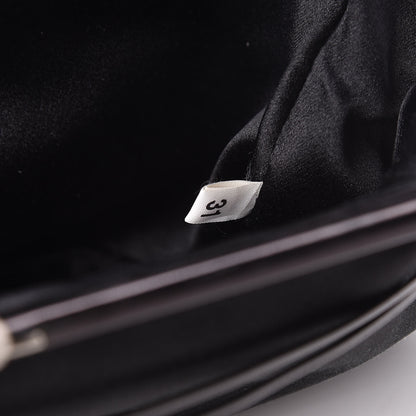 Prada Satin Kisslock Clutch Black 7 of 10