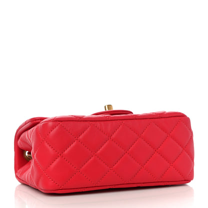 Chanel Lambskin Quilted Mini Pearl Crush Flap Red 3 of 10