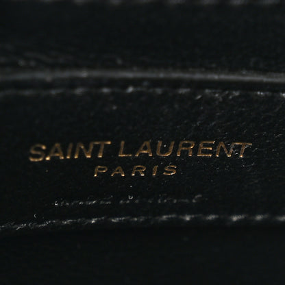 Saint Laurent Grain de Poudre Quilted 80's Vanity Bag Dark Beige 6 of 13
