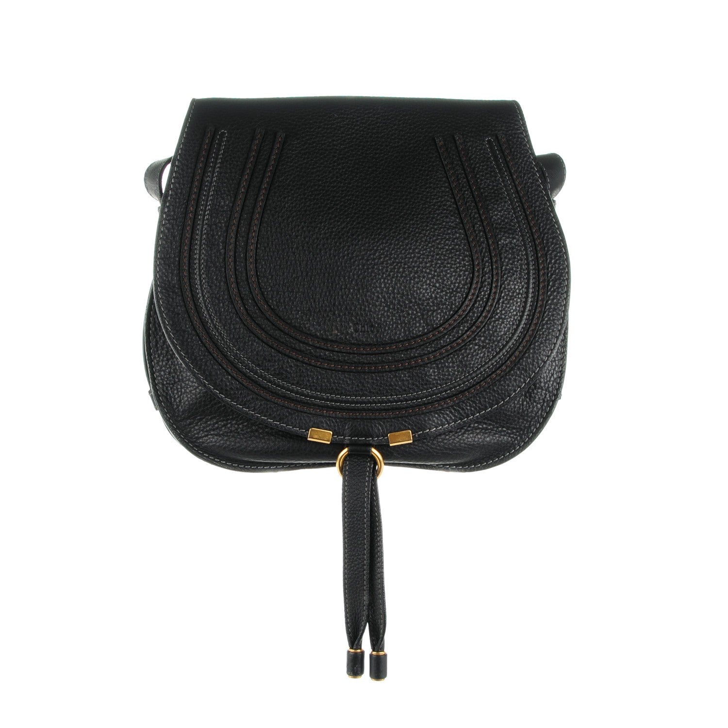 Chloe Calfskin Medium Marcie Round Crossbody Bag Black 1 of 9