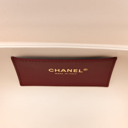 Chanel Shiny Caviar Preppy Coco Small Bowling Bag White 5 of 10