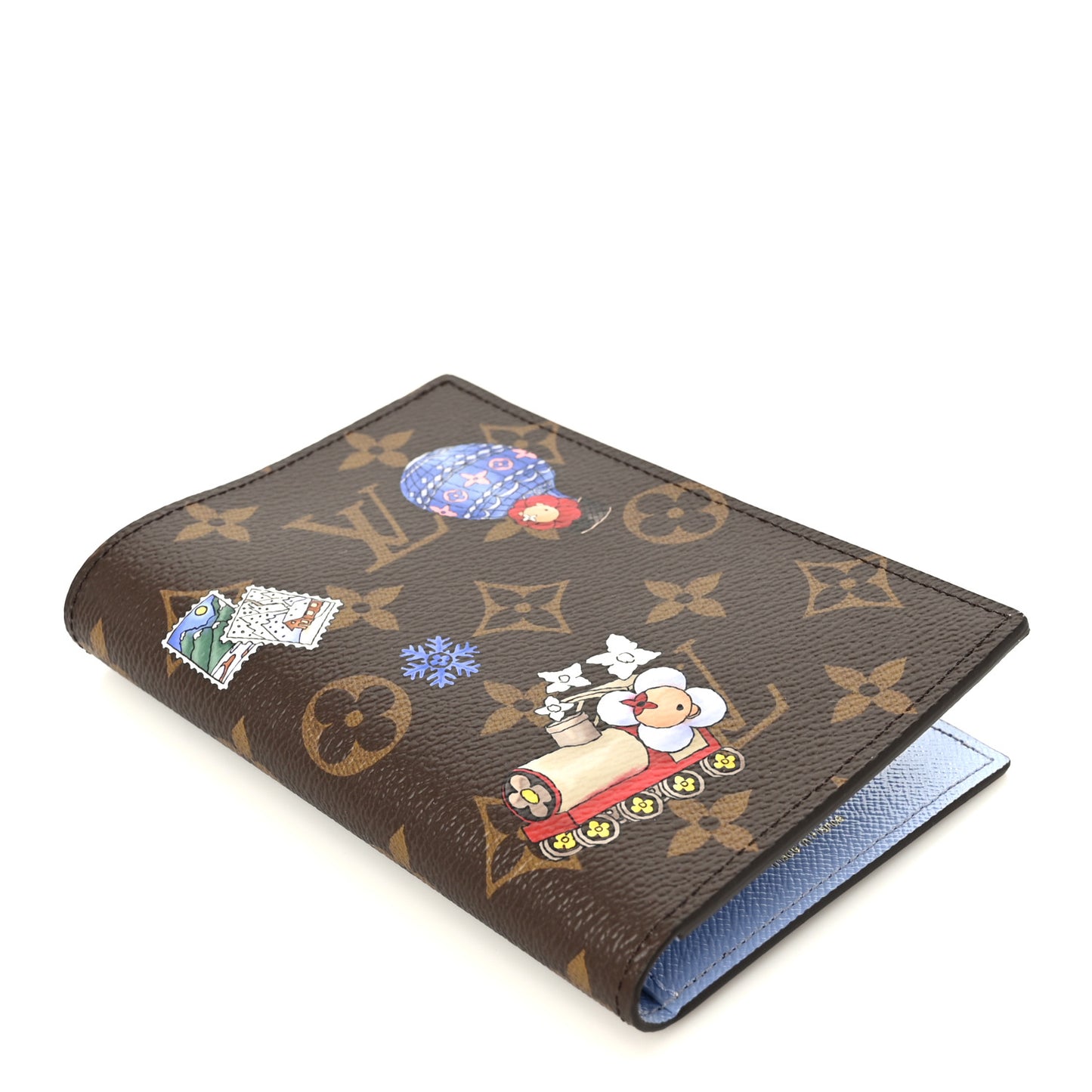 Monogram 2026 Christmas Animation Passport Cover Blue Frost
