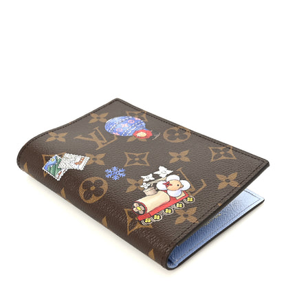 Louis Vuitton Monogram 2026 Christmas Animation Passport Cover Blue Frost 4 of 9