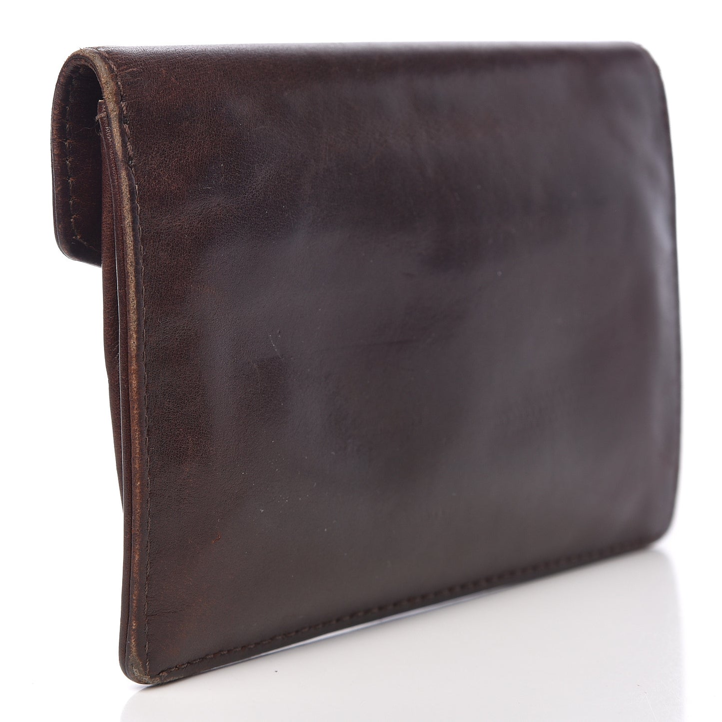 Calfskin Envelope Wallet Brown