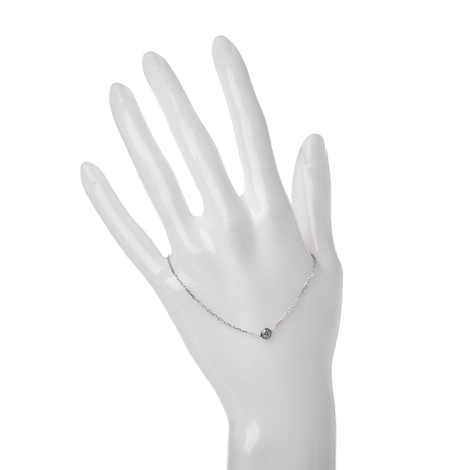 Cartier 18K White Gold Diamond SM D'Amour Bracelet 2 of 4