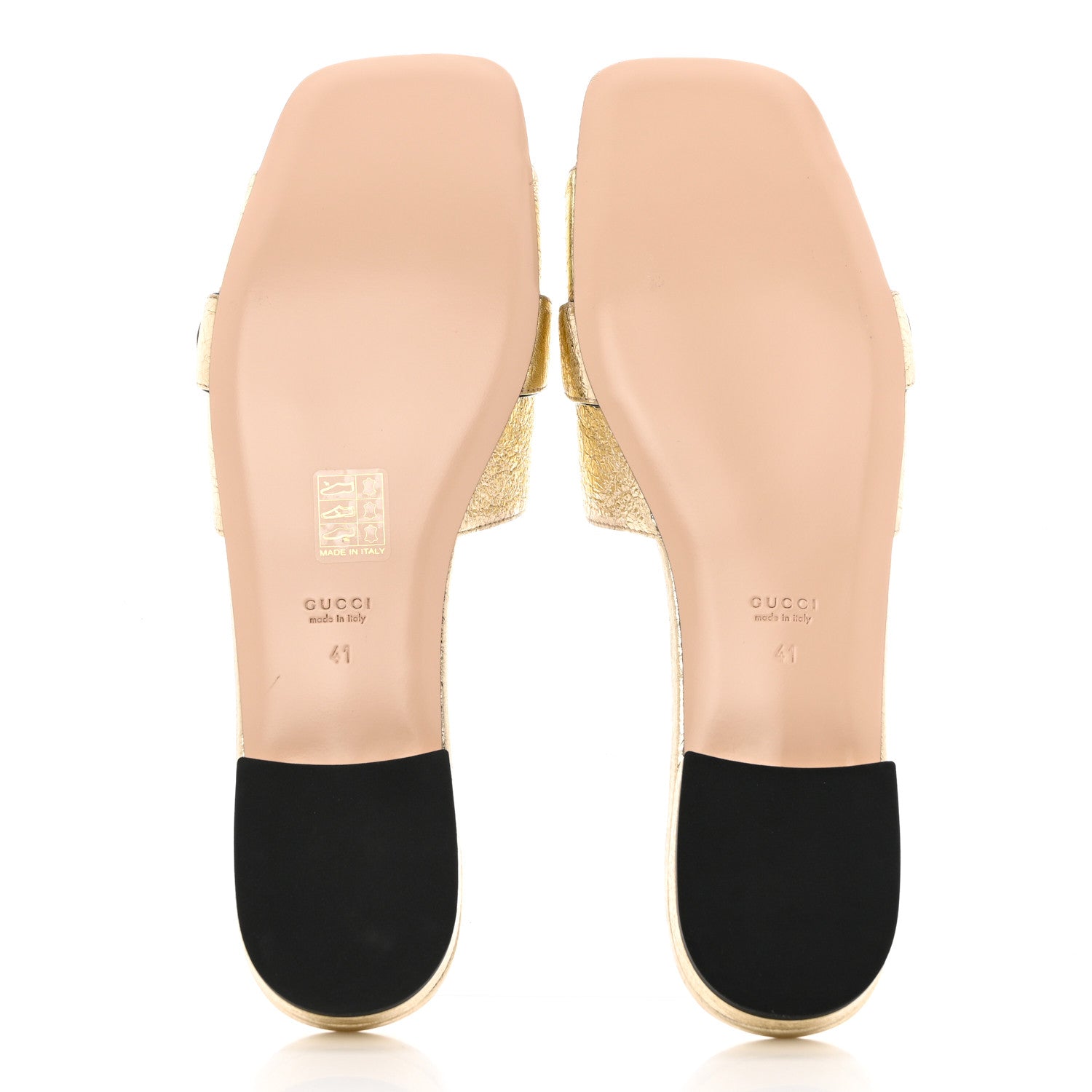 Gucci Galassia GG Marmont Flat Slide Sandals 41 Platino 5 of 9