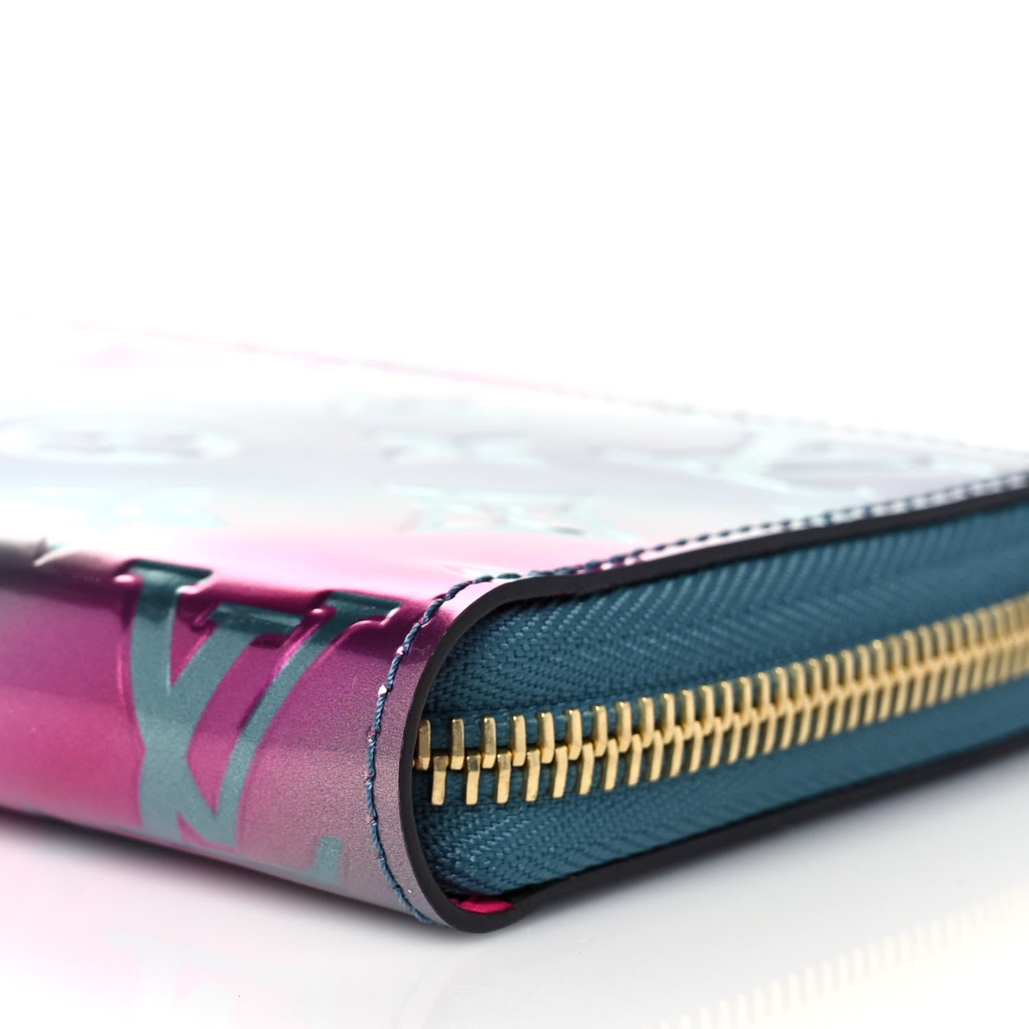 Louis Vuitton Metallic Vernis Degrade Zippy Wallet Blue Pink 8 of 8