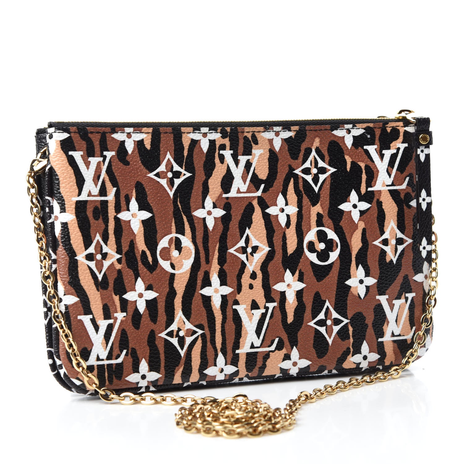 Louis Vuitton Monogram Giant Jungle Pochette Double Zip Black 3 of 10
