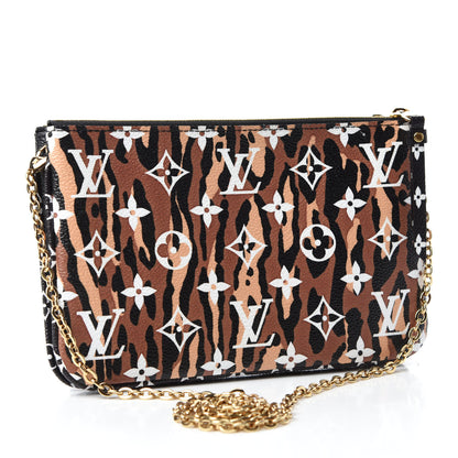 Louis Vuitton Monogram Giant Jungle Pochette Double Zip Black 3 of 10