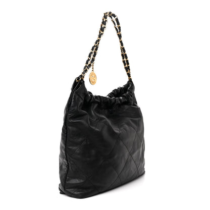 Chanel Shiny Calfskin Quilted Chanel 22 Black 4 of 12