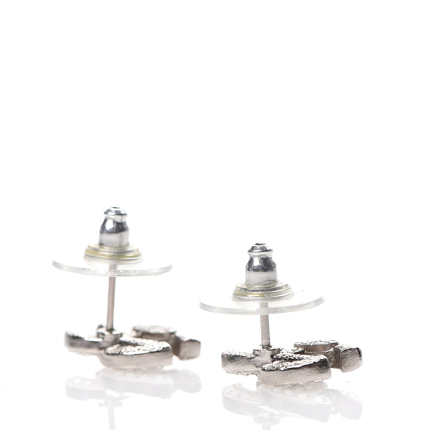 Crystal CC Earrings Silver