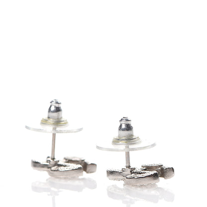 Chanel Crystal CC Earrings Silver 3 of 5
