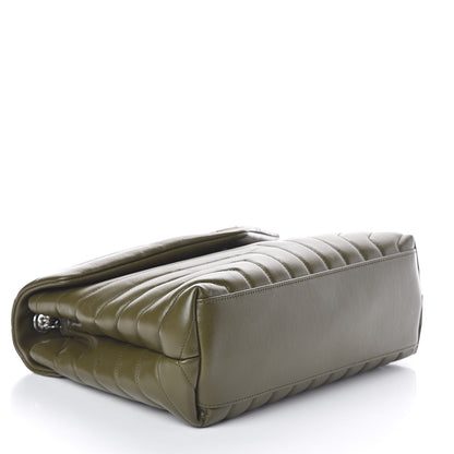 Saint Laurent Calfskin Y Quilted Monogram Medium Loulou Chain Satchel Military Olive 4 of 9