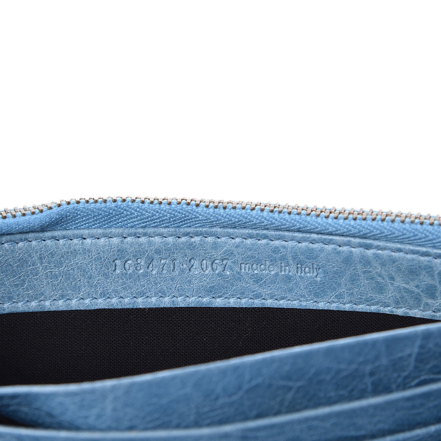 Balenciaga Agneau Classic Hardware Money Wallet Sky Blue 7 of 12