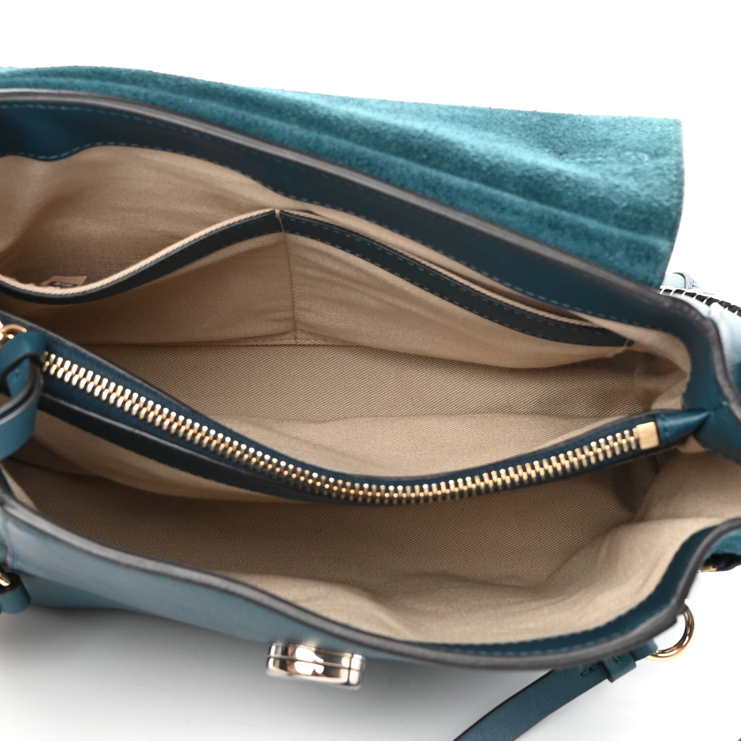 Chloe Calfskin Small Faye Day Shoulder Bag Blue 5 of 21