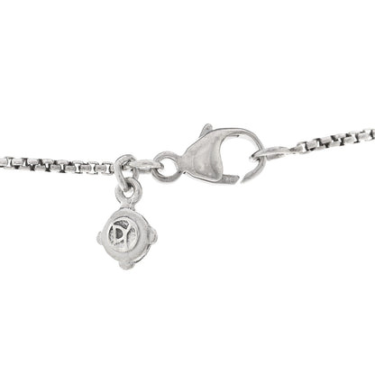 David Yurman Sterling Silver 14K White Gold Diamond Crossover Circle Pendant Necklace 4 of 4