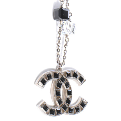 Chanel Swarovski Crystal Large CC Double Strand Necklace Black 4 of 5