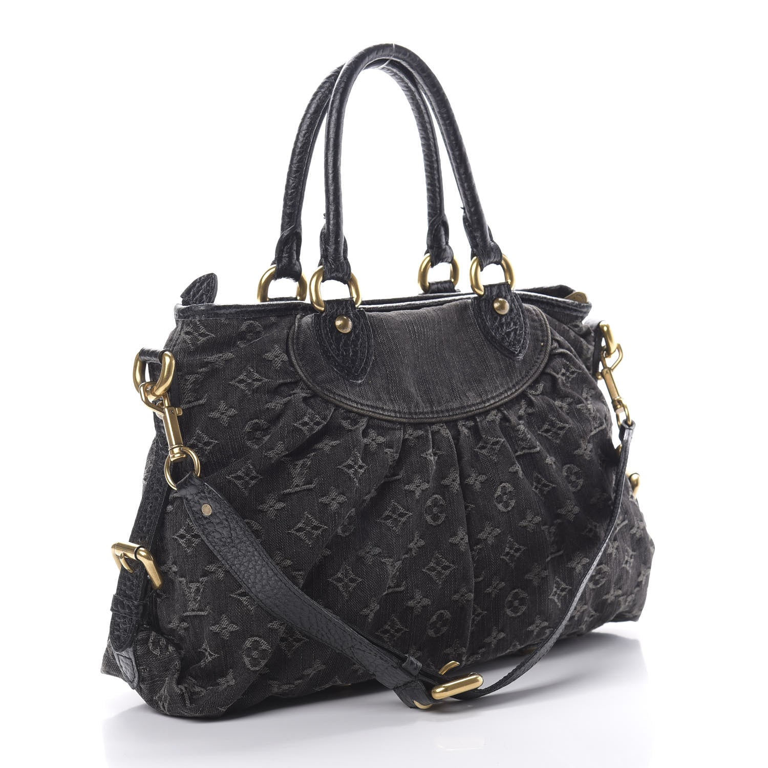 Louis Vuitton Denim Neo Cabby MM Black 2 of 13