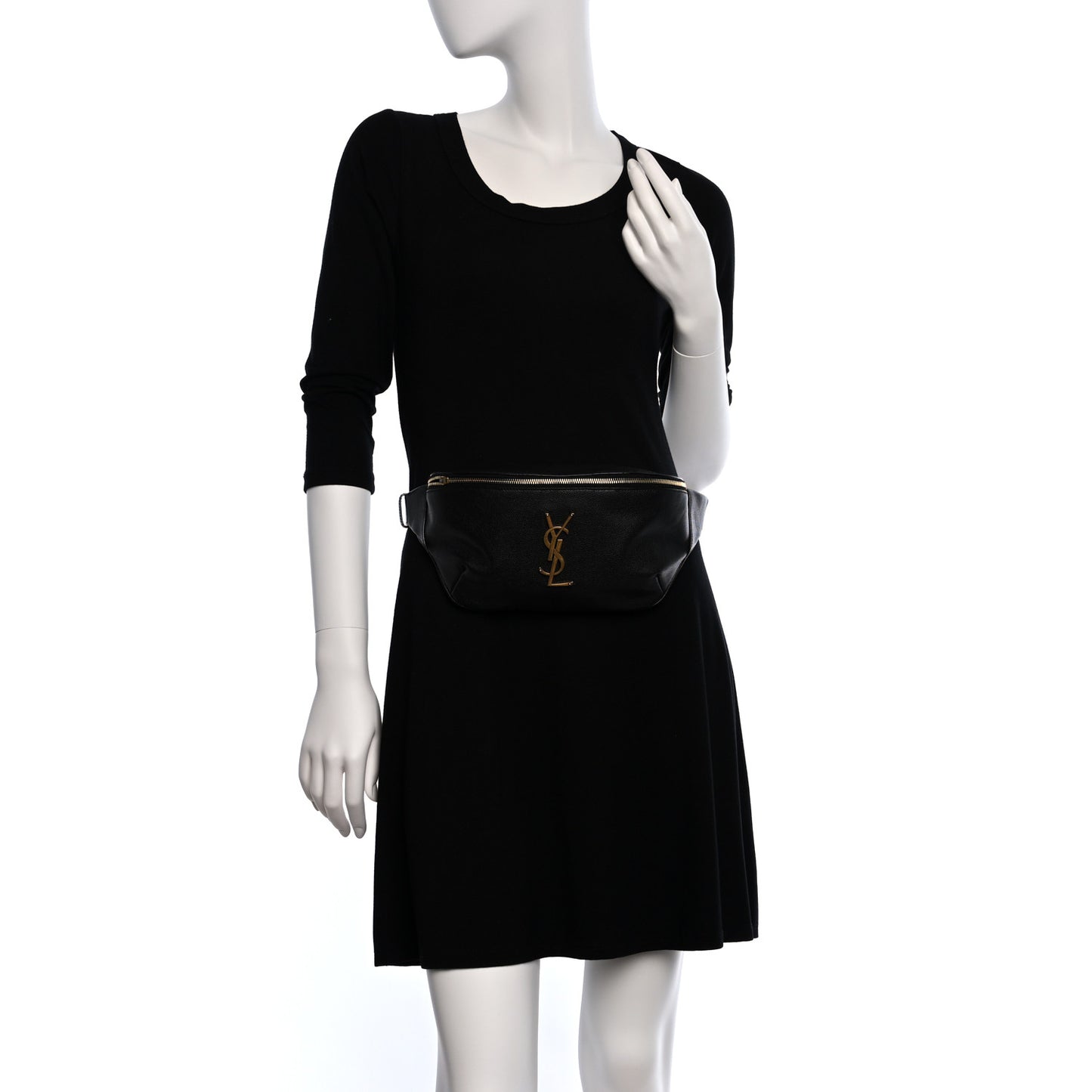 Grain De Poudre Monogram Belt Bag Black