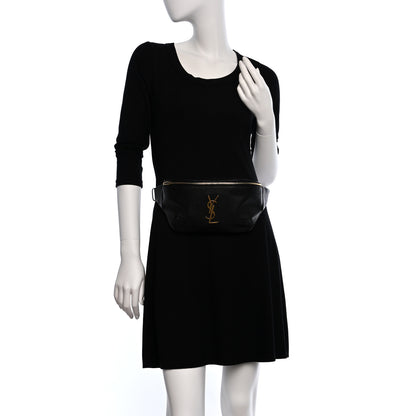 Saint Laurent Grain De Poudre Monogram Belt Bag Black 2 of 10