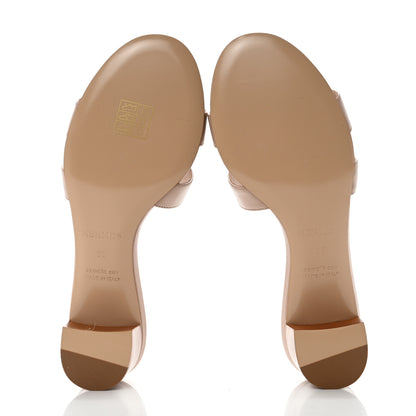 Hermes Calfskin Oasis Sandals 35 Beige Nude 5 of 8