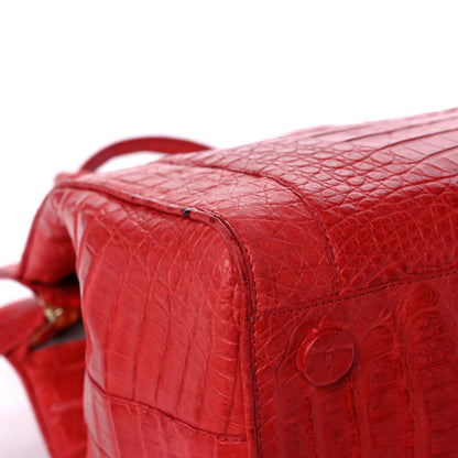 Nancy Gonzalez Crocodile Tote Red 9 of 13