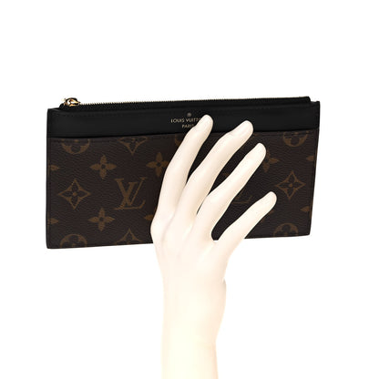 Louis Vuitton Monogram Slim Purse Black 2 of 8