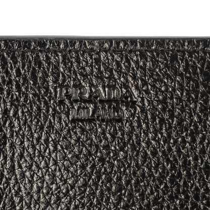 Prada Vitello Daino Antik Continental Flap Wallet Piombo 6 of 8