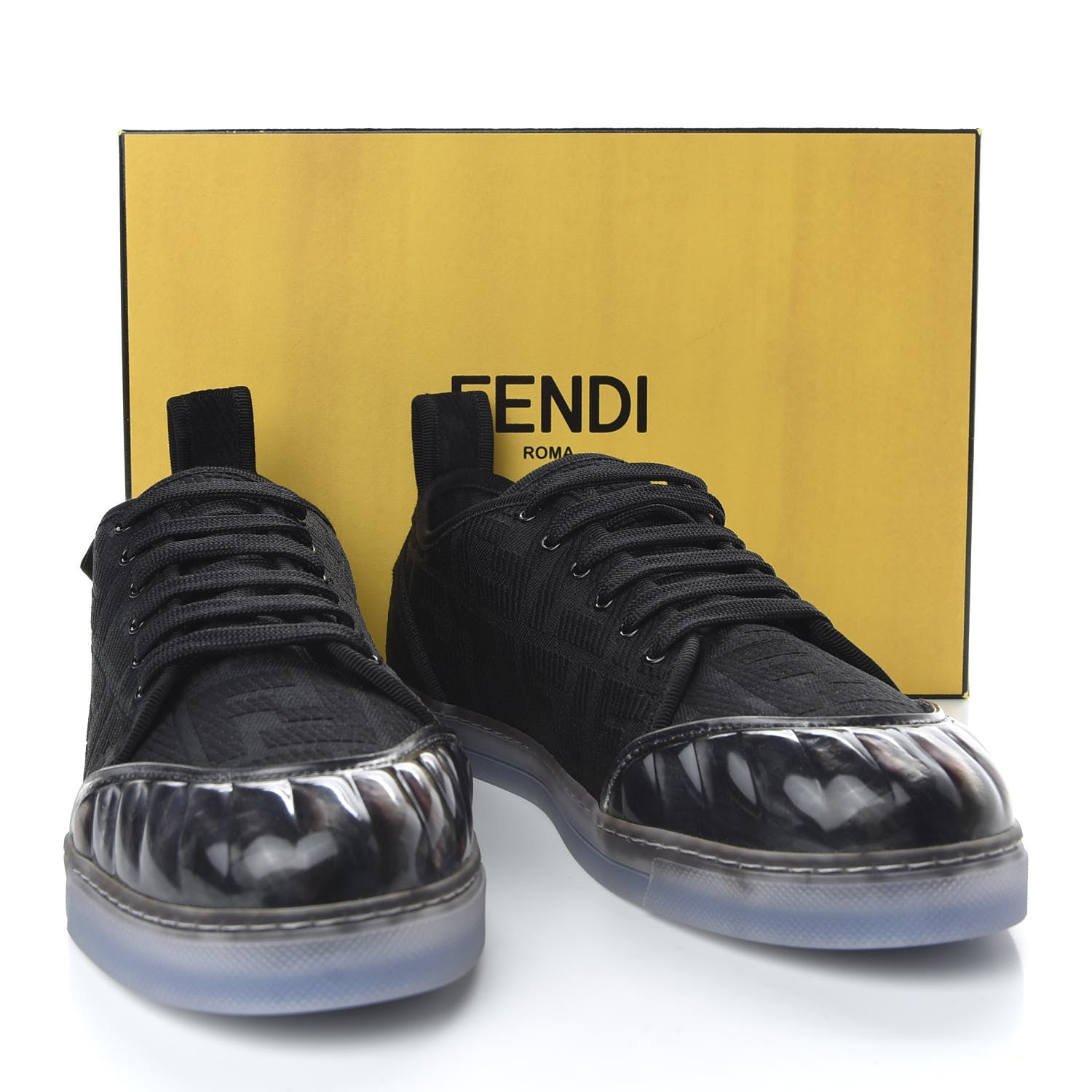 Fendi Corda FF Promenade Low Top Sneakers 41 Black 10 of 10