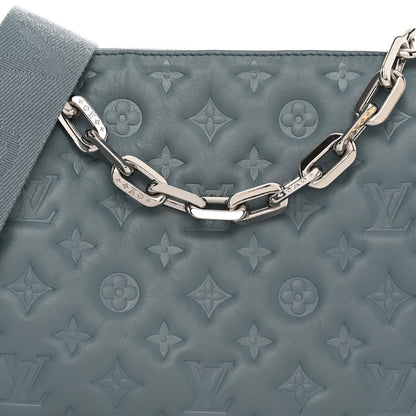 Louis Vuitton Lambskin Embossed Monogram Coussin PM Blue Glacier 9 of 14