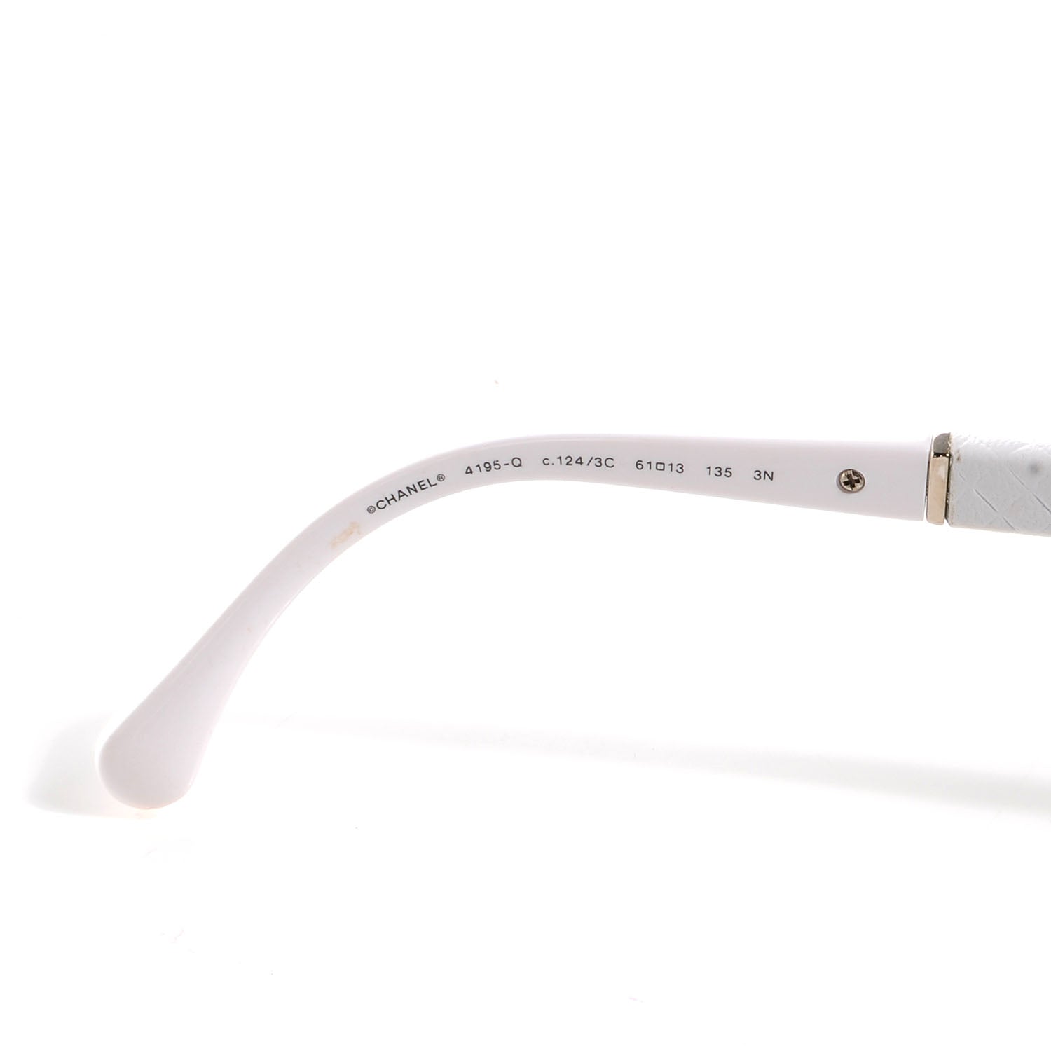 Chanel Aviator 4195 Sunglasses White 4 of 5