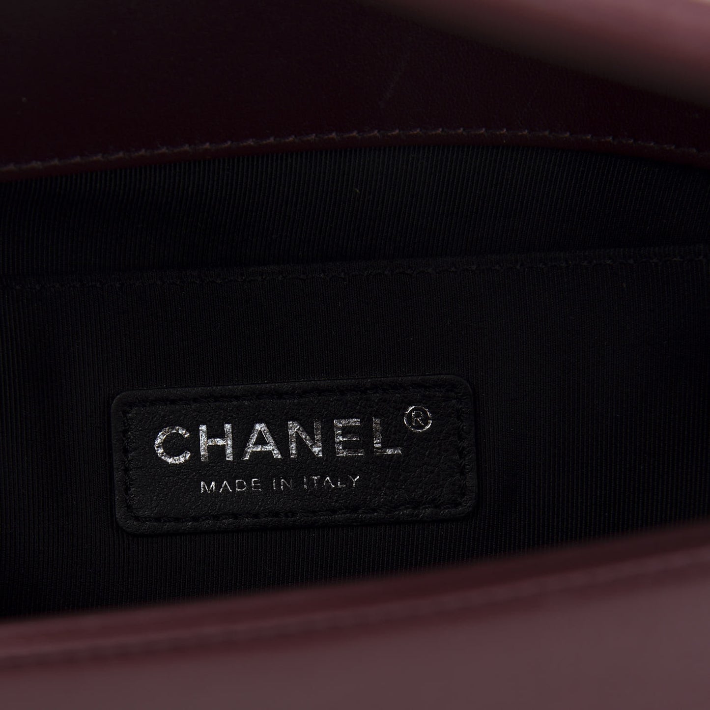 Calfskin Horizontal Quilted Medium Boy Flap Burgundy
