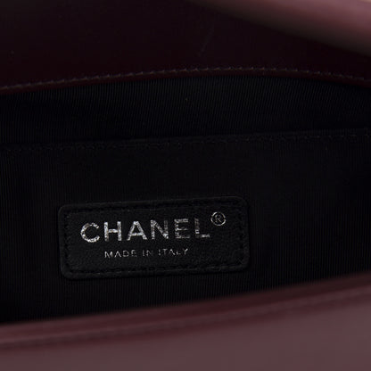 Chanel Calfskin Horizontal Quilted Medium Boy Flap Burgundy 6 of 13