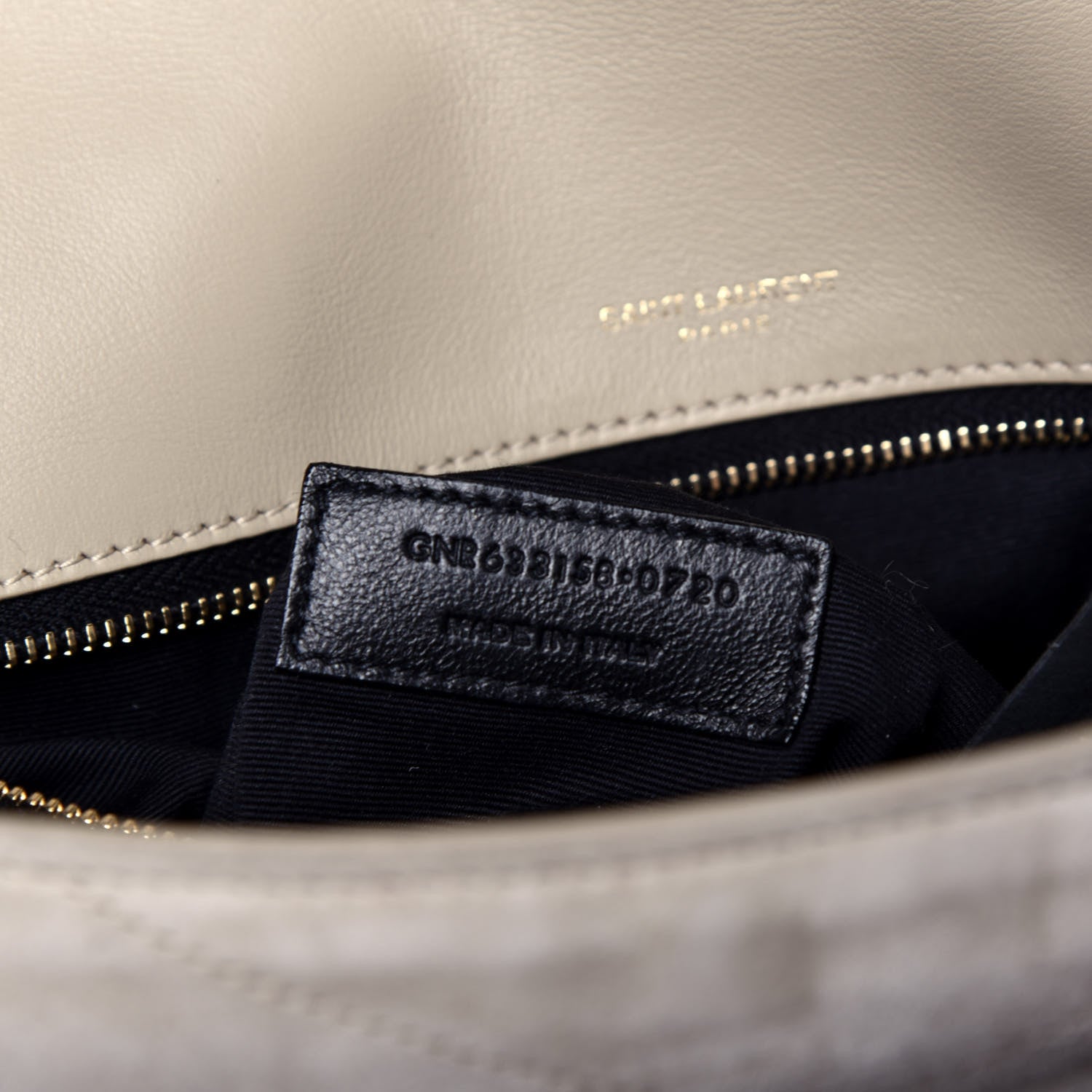 Saint Laurent Suede Monogram Medium Niki Chain Satchel Light Beige 7 of 9