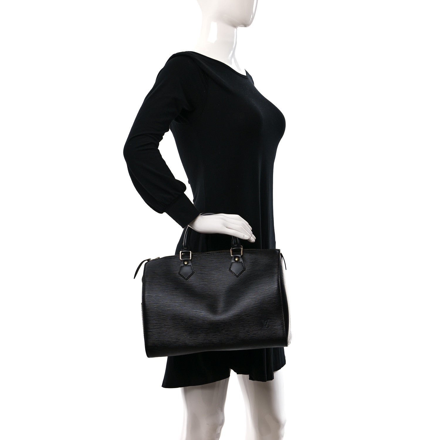 Louis Vuitton Epi Speedy 30 Black 2 of 8