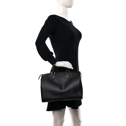 Louis Vuitton Epi Speedy 30 Black 2 of 8