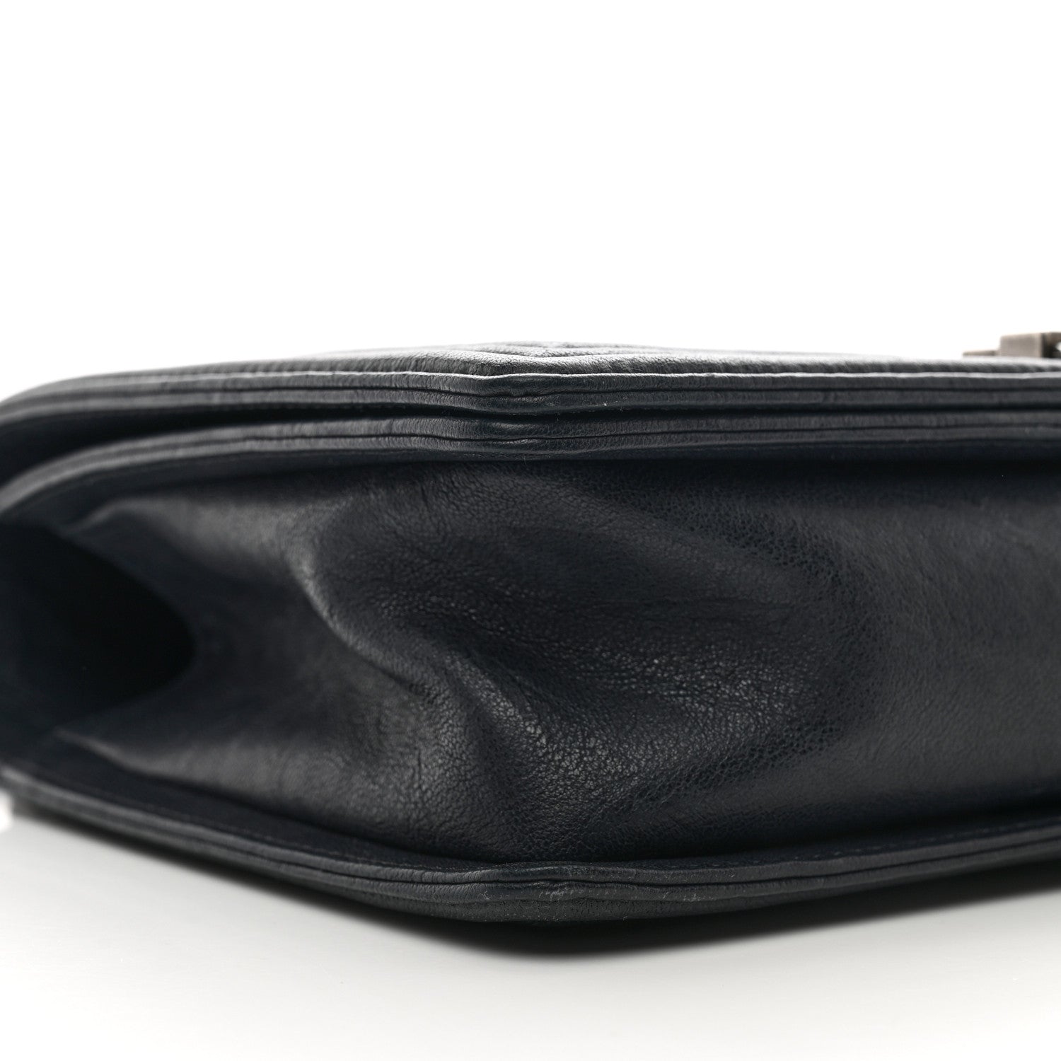 Chanel Crumpled Lambskin New Medium Studded Boy Flap Black 9 of 10