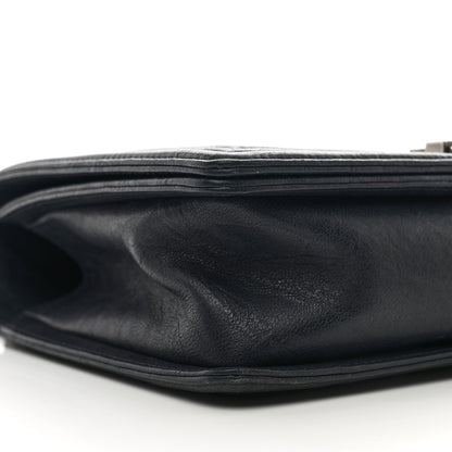 Chanel Crumpled Lambskin New Medium Studded Boy Flap Black 9 of 10