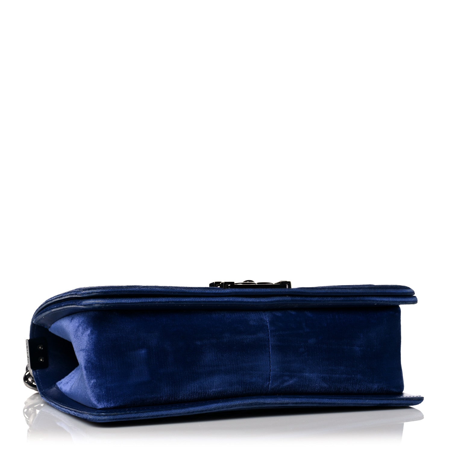 Chanel Velvet Quilted Medium Boy Flap Blue 4 of 21