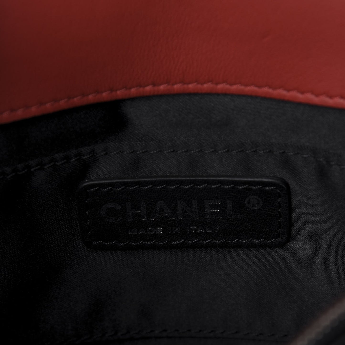 Lambskin Quilted Mini Graphic Flap Bag Red Black White