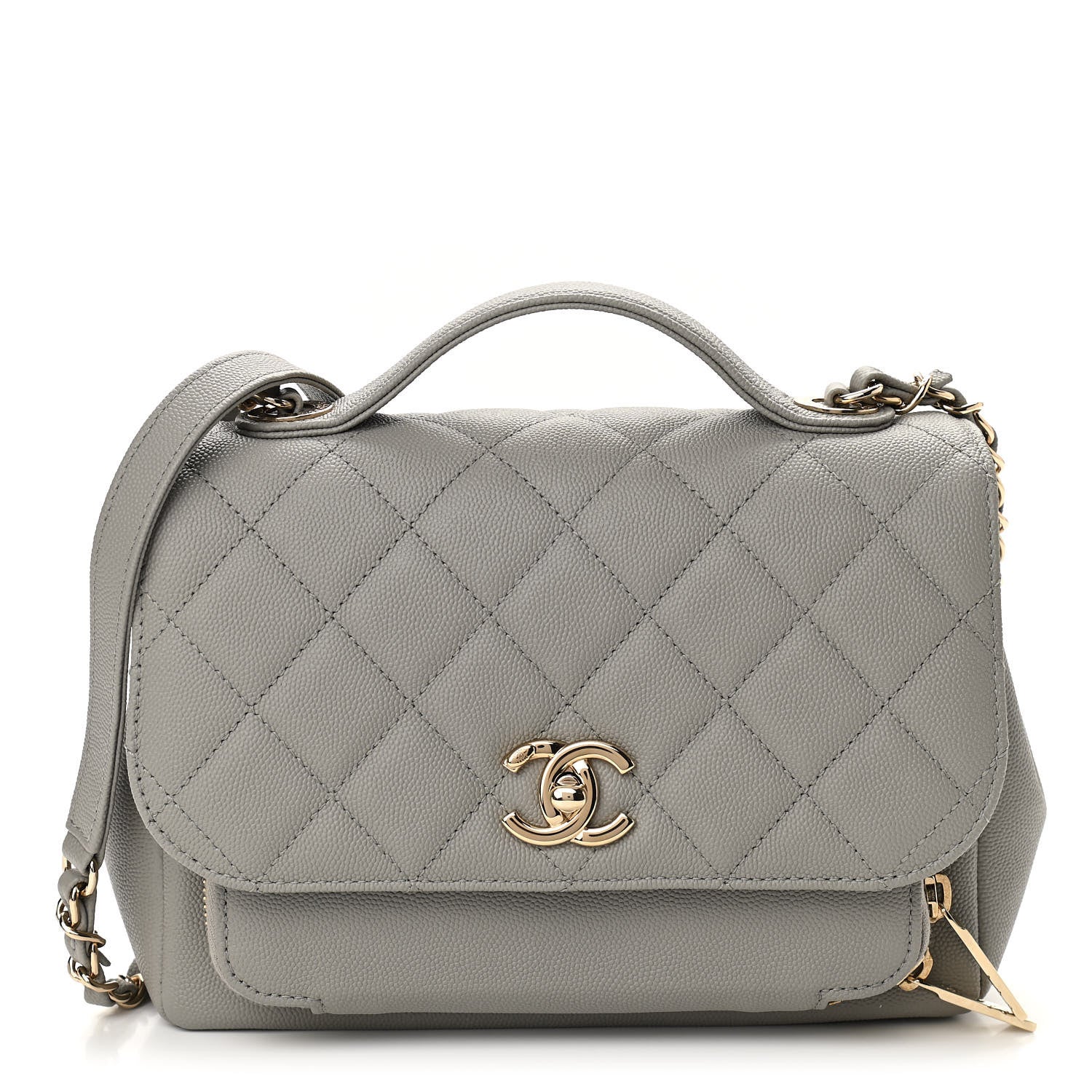 Chanel Caviar Quilted Medium Business Affinity Flap Grey 1 of 10