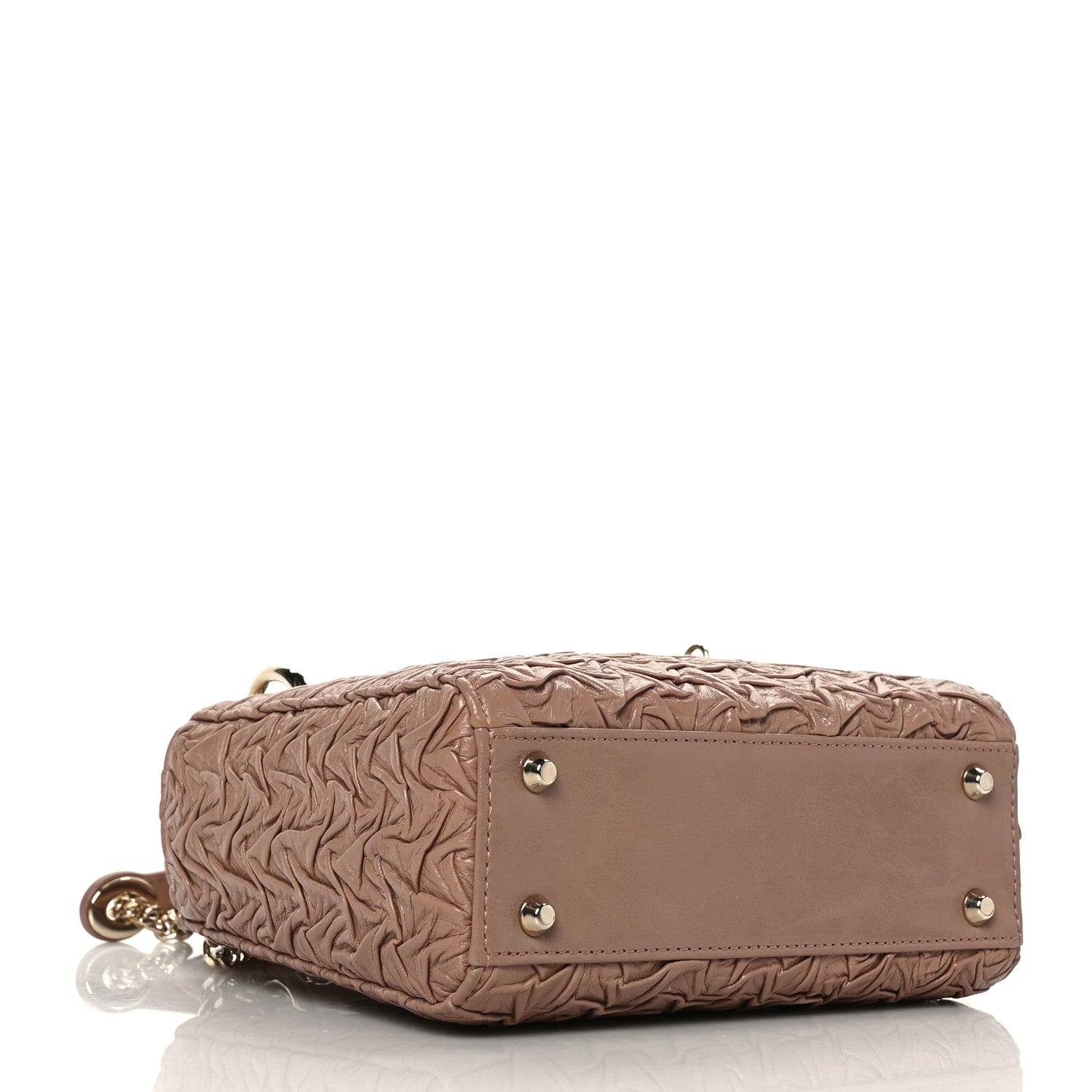 Christian Dior Lambskin Gathered Mini Lady Dior Fard 4 of 8
