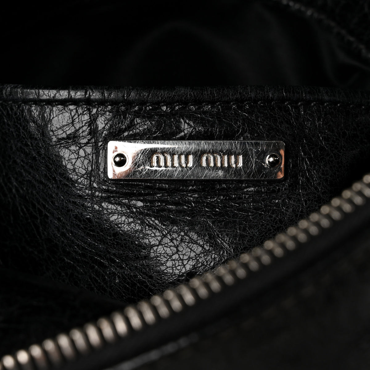 Miu Miu Vitello Lux Mini Bow Bag Black 6 of 10
