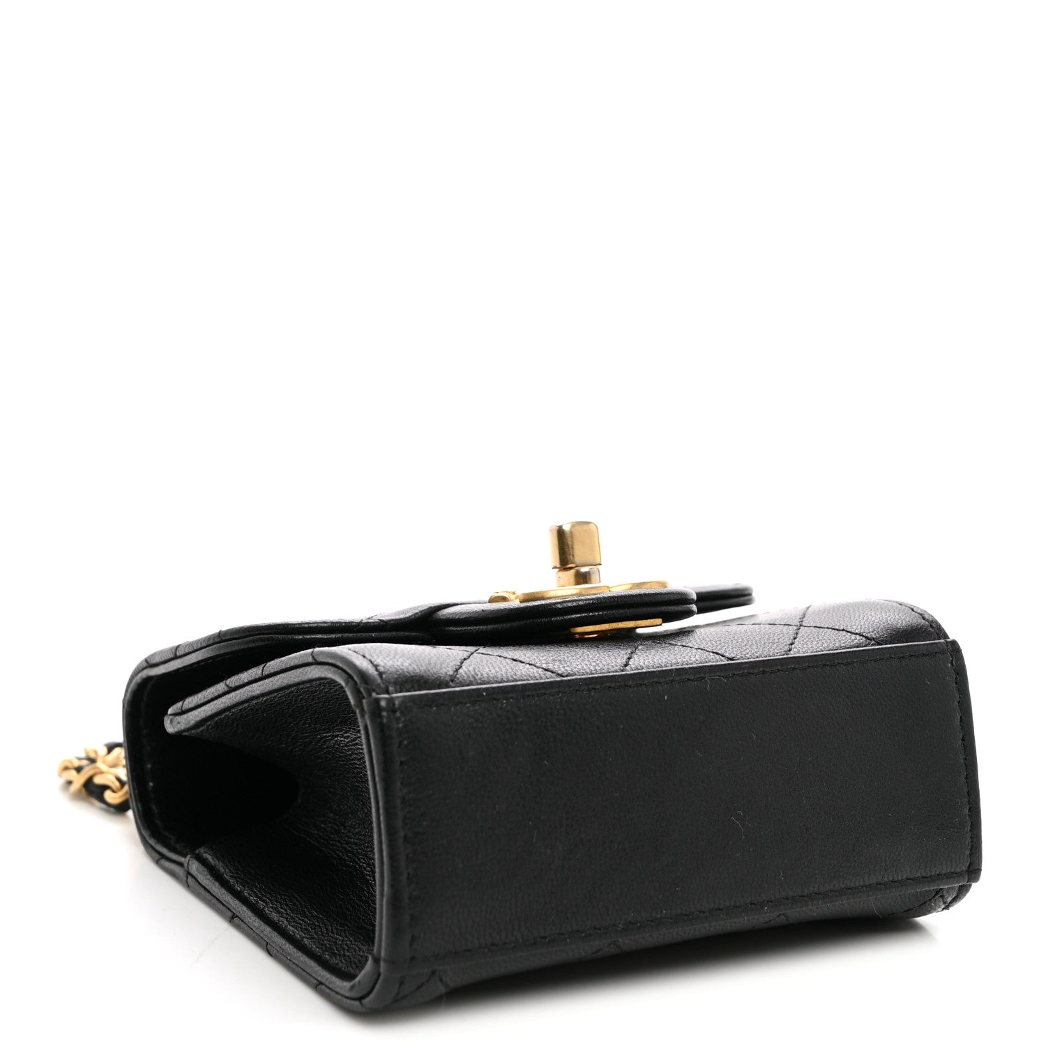 Chanel Goatskin Chic Pearls Clutch On Chain Black 4 of 11