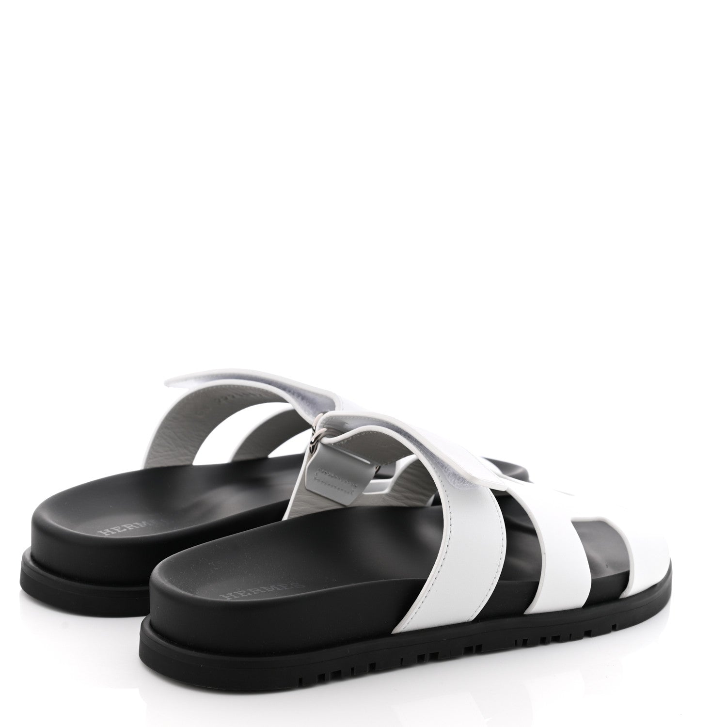 Hermes Calfskin Womens Chypre Sandals 36 White 4 of 9